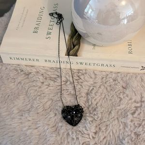 Alexis Bittar Crystal & Lucite Heart necklace